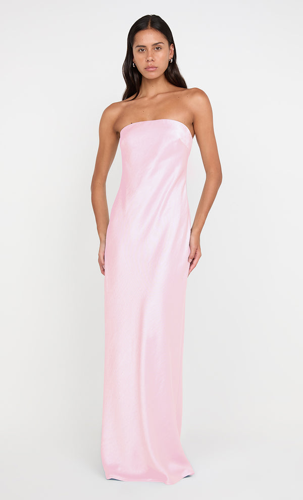 AUSTEN STRAPLESS MAXI DRESS - POWDER PINK