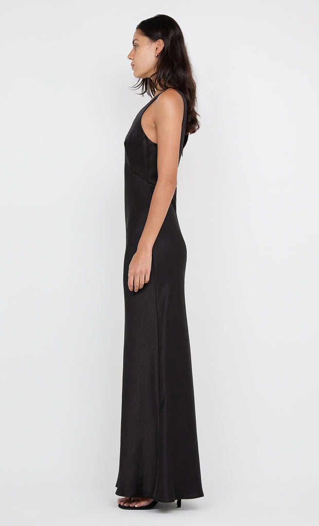 AUSTEN V NECK MAXI DRESS - BLACK