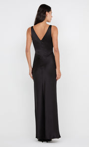 AUSTEN V NECK MAXI DRESS - BLACK