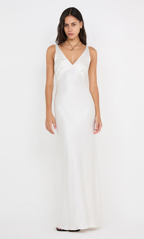 AUSTEN V NECK MAXI DRESS - IVORY