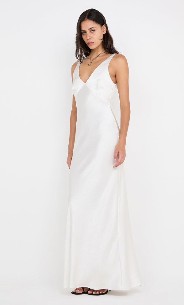 AUSTEN V NECK MAXI DRESS - IVORY