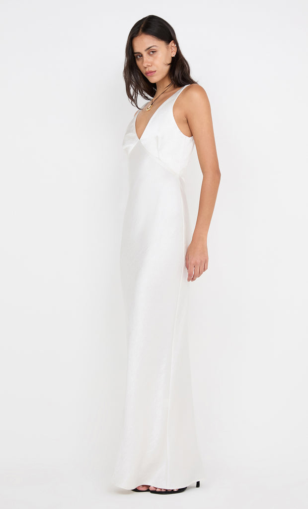 AUSTEN V NECK MAXI DRESS - IVORY