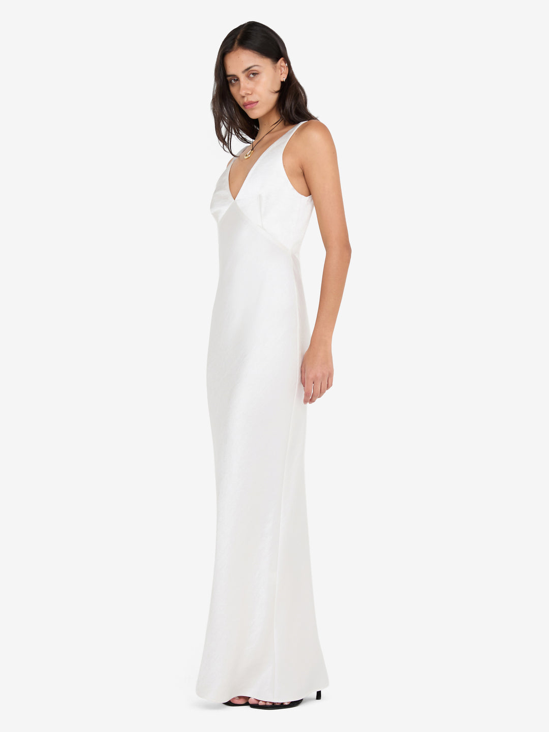 AUSTEN V NECK MAXI DRESS - IVORY