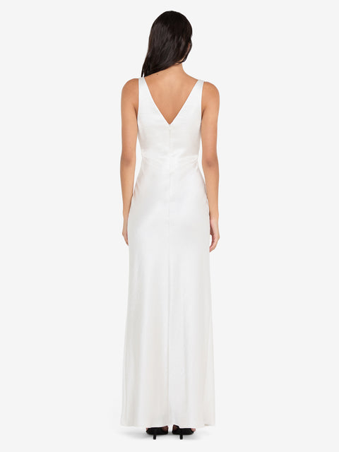 AUSTEN V NECK MAXI DRESS - IVORY