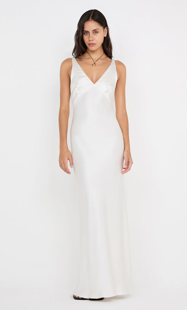 AUSTEN V NECK MAXI DRESS - IVORY