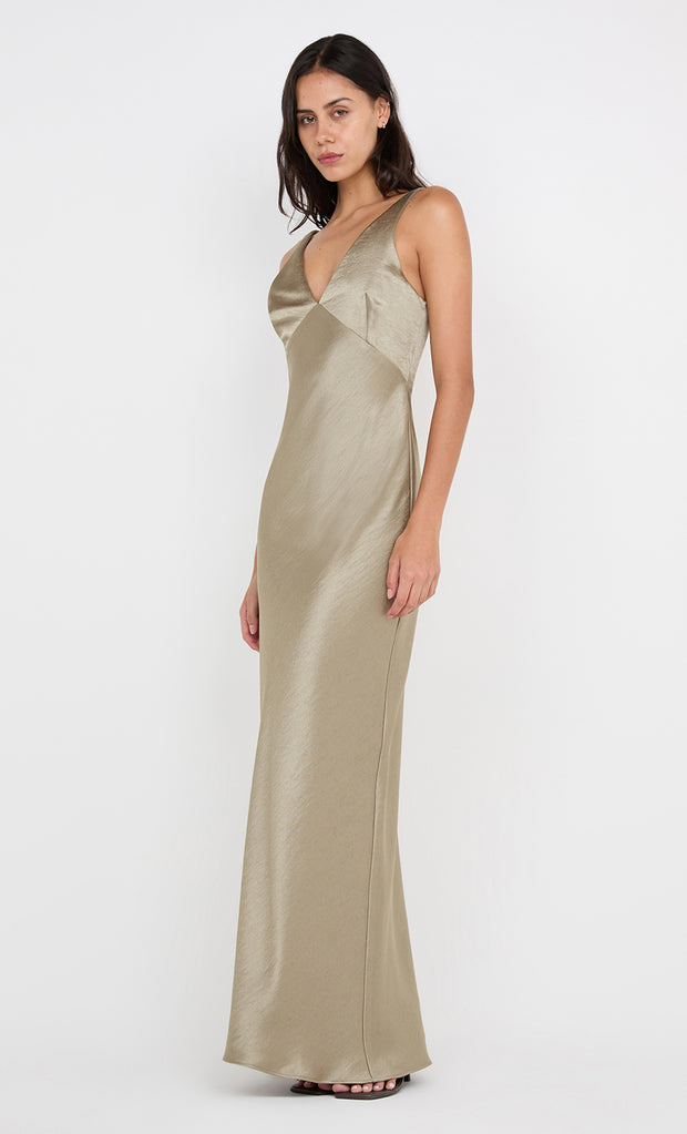 AUSTEN V NECK MAXI DRESS - SAGE