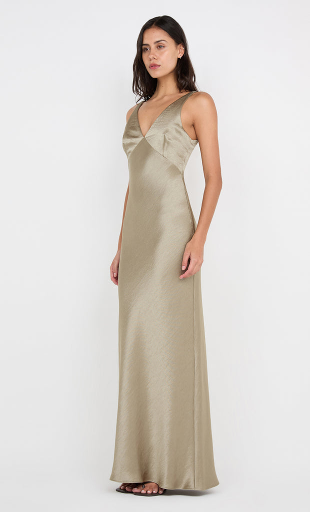 AUSTEN V NECK MAXI DRESS - SAGE