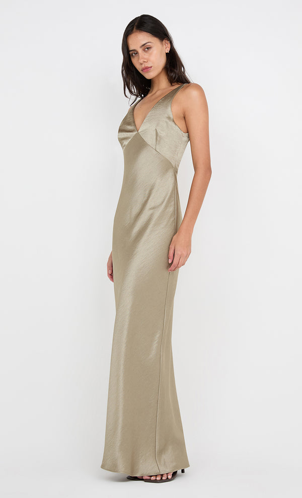 AUSTEN V NECK MAXI DRESS - SAGE