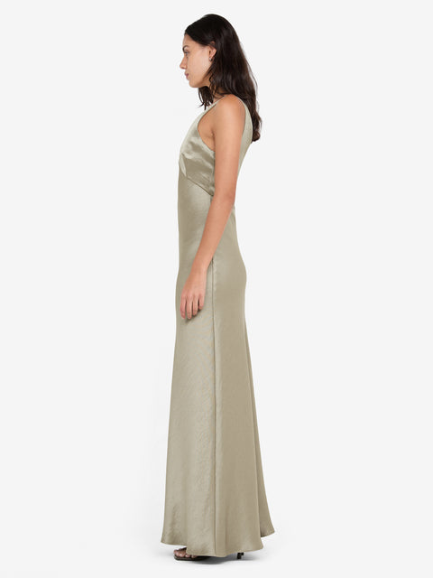 AUSTEN V NECK MAXI DRESS - SAGE