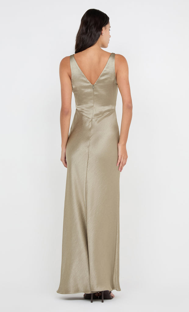 AUSTEN V NECK MAXI DRESS - SAGE