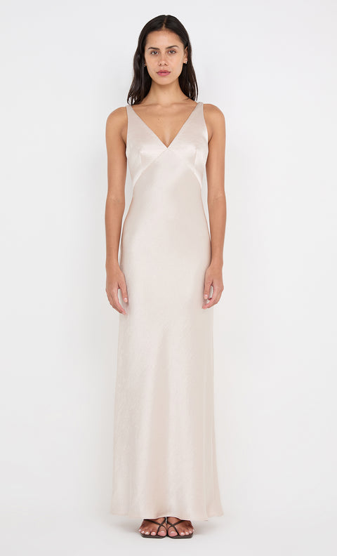 AUSTEN V NECK MAXI DRESS - SAND