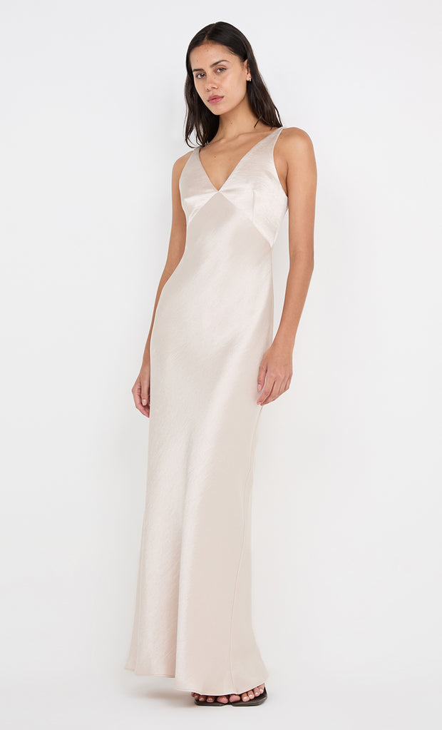 AUSTEN V NECK MAXI DRESS - SAND