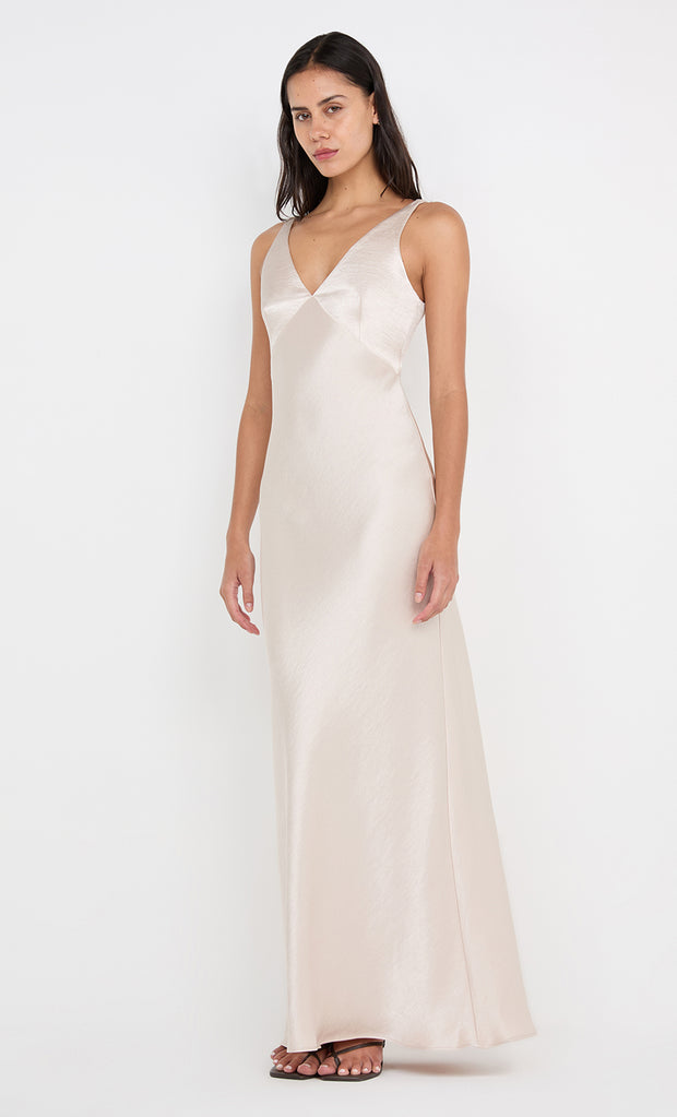 AUSTEN V NECK MAXI DRESS - SAND