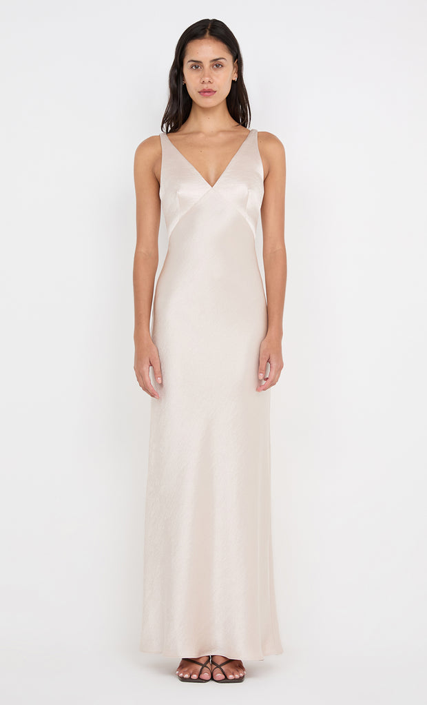 AUSTEN V NECK MAXI DRESS - SAND