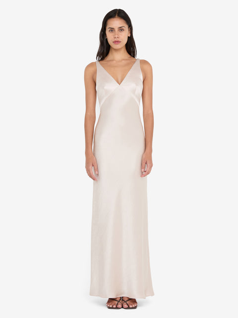 AUSTEN V NECK MAXI DRESS - SAND