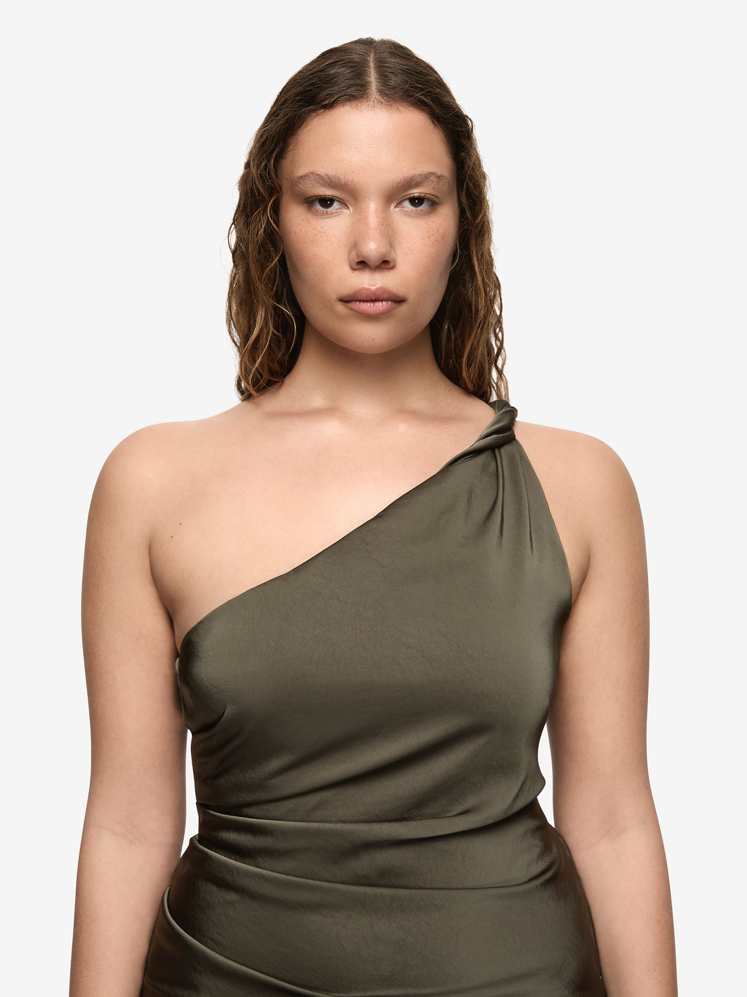 LUNETTA ASYM DRESS - DARK WILLOW