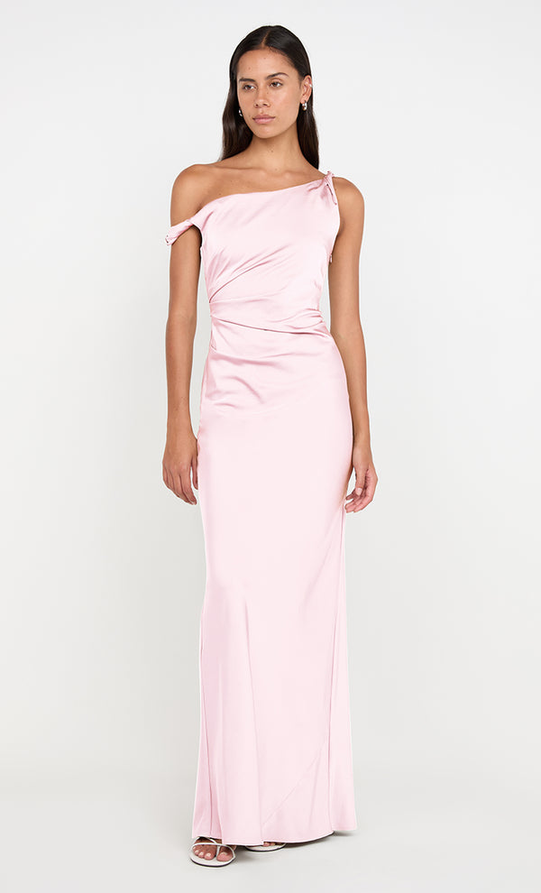 LUNETTA TWIST STRAP DRESS - POWDER PINK