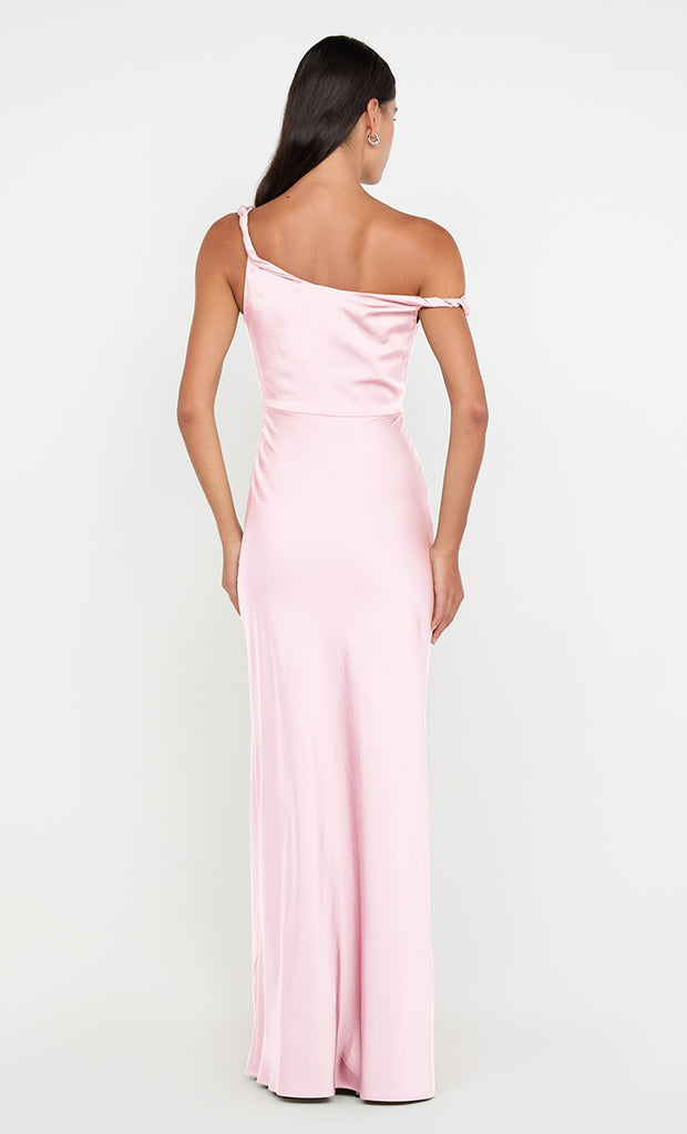 LUNETTA TWIST STRAP DRESS - POWDER PINK