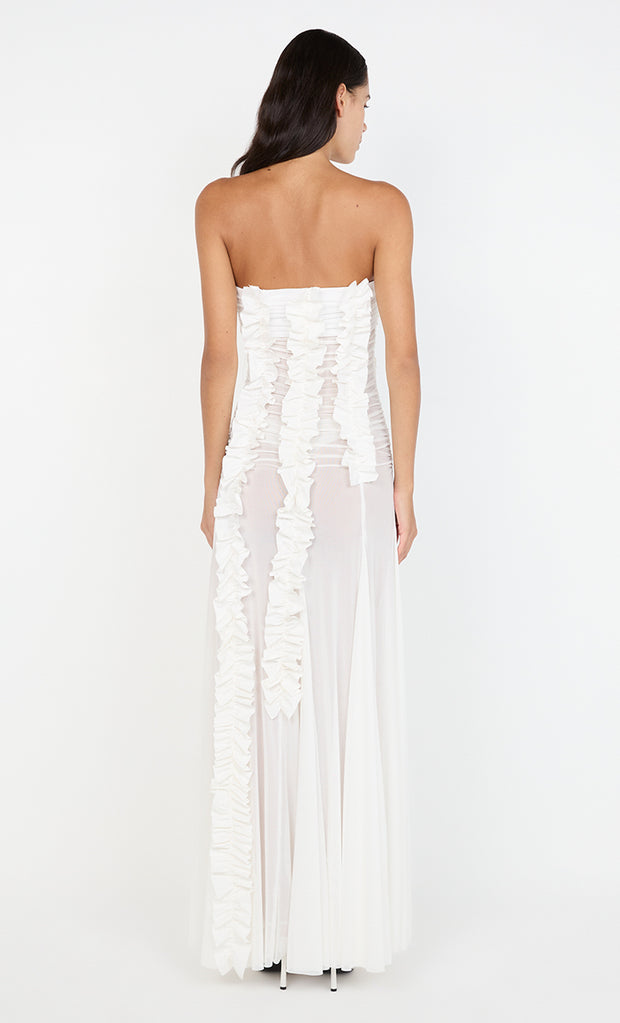 VIOLA RUFFLE GOWN - IVORY