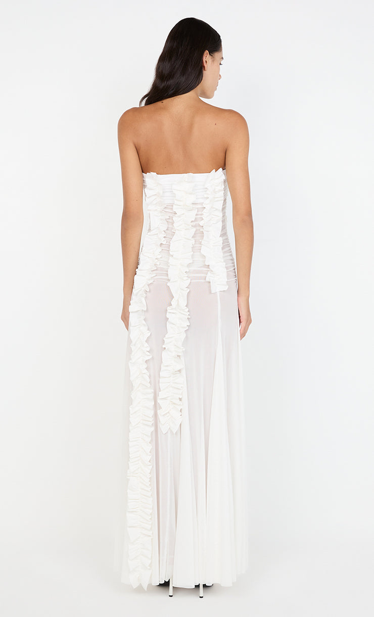 VIOLA RUFFLE GOWN - IVORY