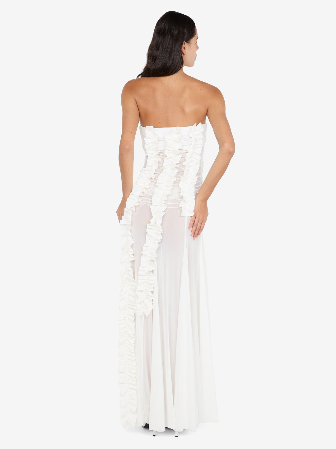 VIOLA RUFFLE GOWN - IVORY