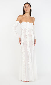 VIOLA RUFFLE GOWN - IVORY