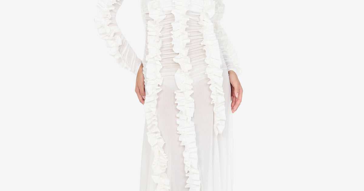 Viola Ruffles VIOLA RUFFLE GOWN - IVORY - BEC + BRIDGE