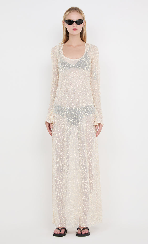 EDITH LONG SLEEVE GOWN - BUTTERCREAM