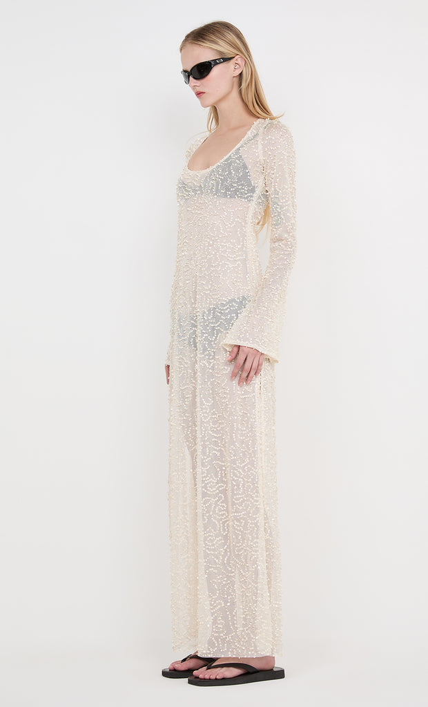 EDITH LONG SLEEVE GOWN - BUTTERCREAM