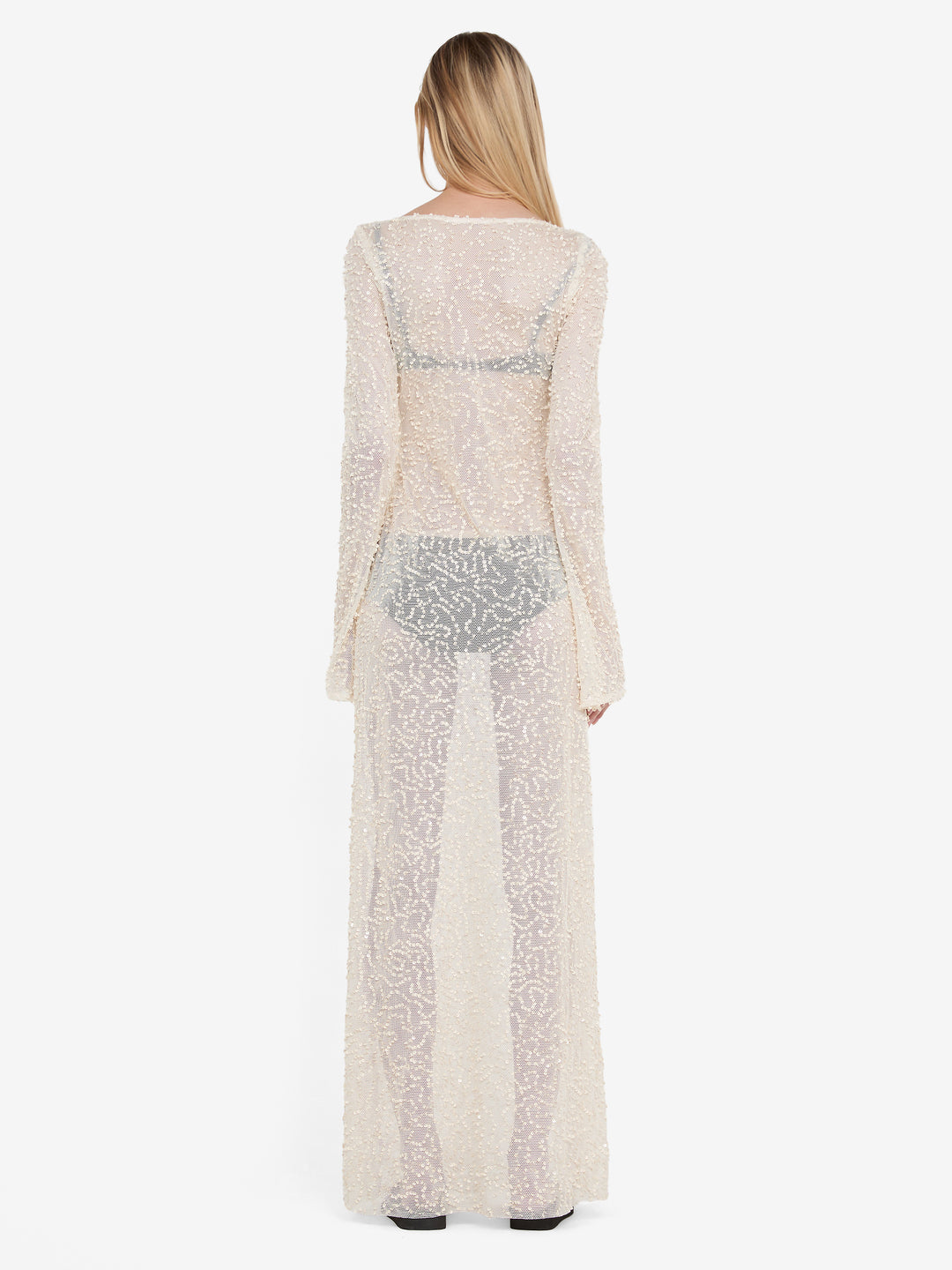 EDITH LONG SLEEVE GOWN - BUTTERCREAM