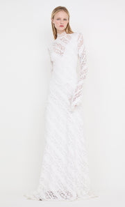 HENRIETTA LONG SLEEVE GOWN - WHITE