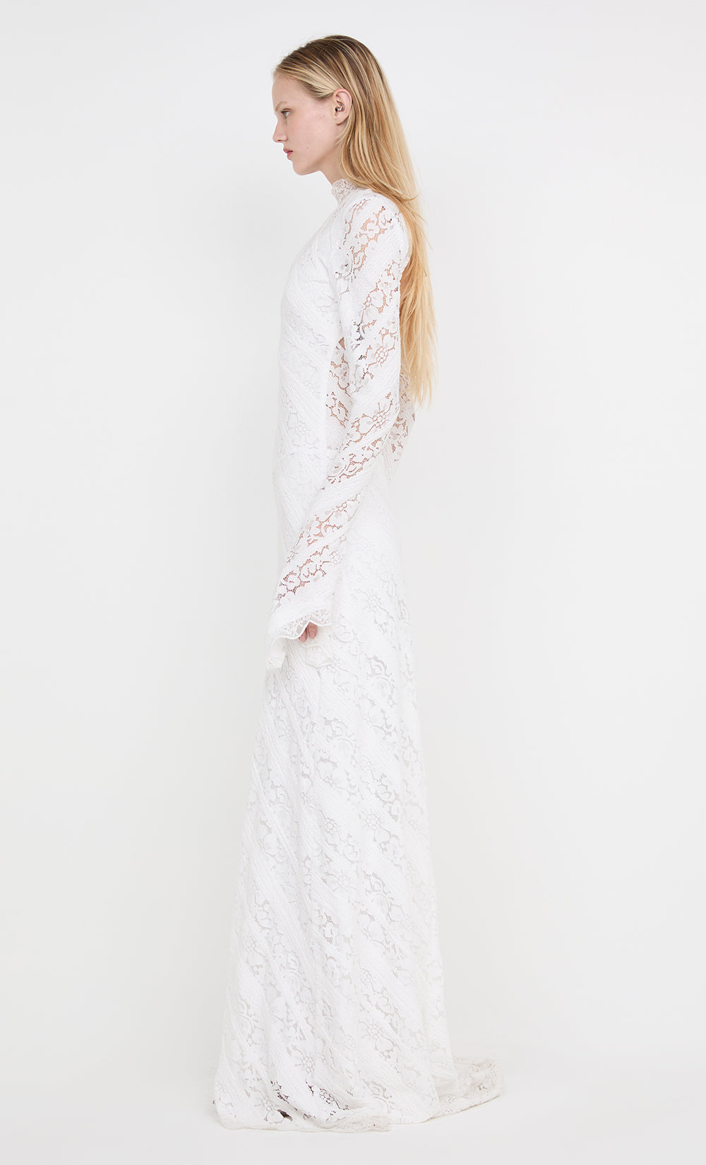 HENRIETTA LONG SLEEVE GOWN - WHITE