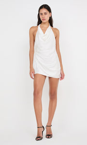 BENNET HALTER MINI DRESS - WHITE