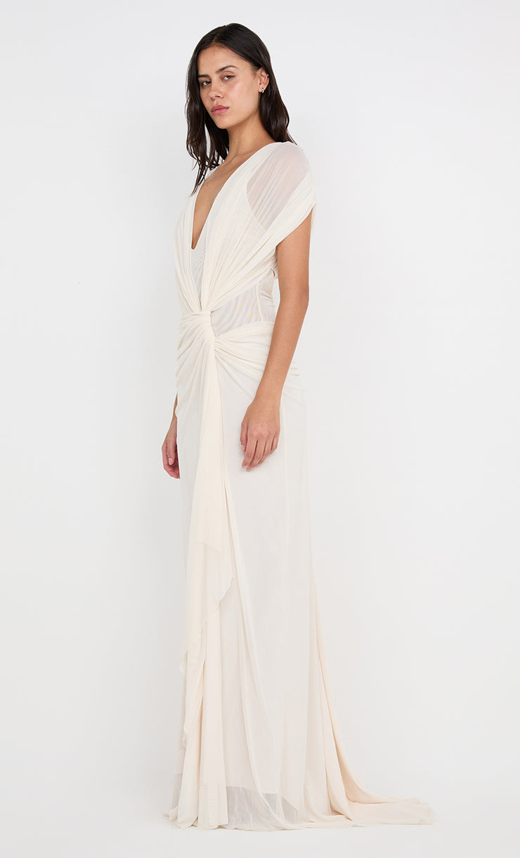 LEIA DRAPE GOWN - BUTTERCREAM