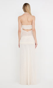 VIOLA SPIRAL MAXI DRESS - BUTTERCREAM