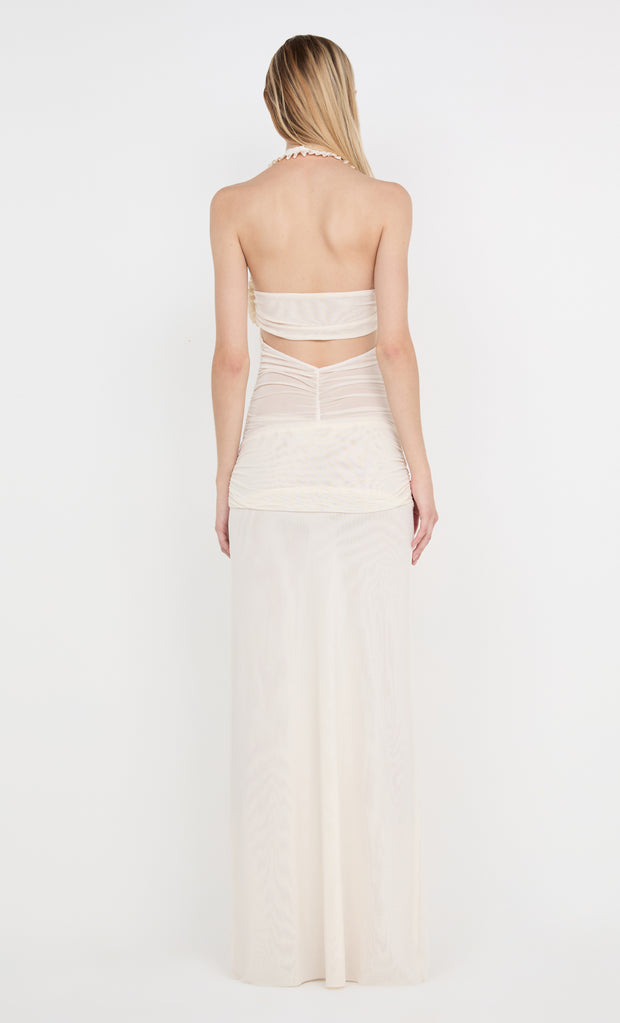 VIOLA SPIRAL MAXI DRESS - BUTTERCREAM