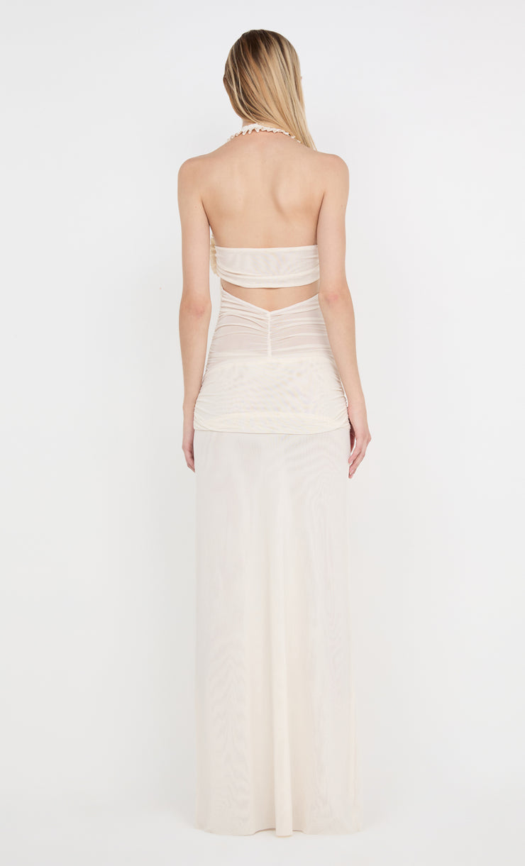 VIOLA SPIRAL MAXI DRESS - BUTTERCREAM