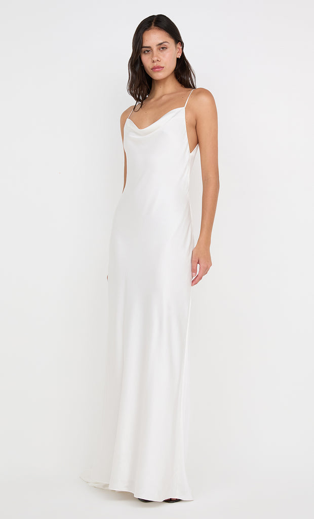 BENNET COWL GOWN - WHITE