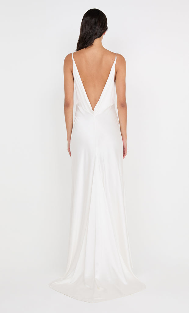 BENNET COWL GOWN - WHITE