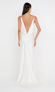 BENNET COWL GOWN - WHITE