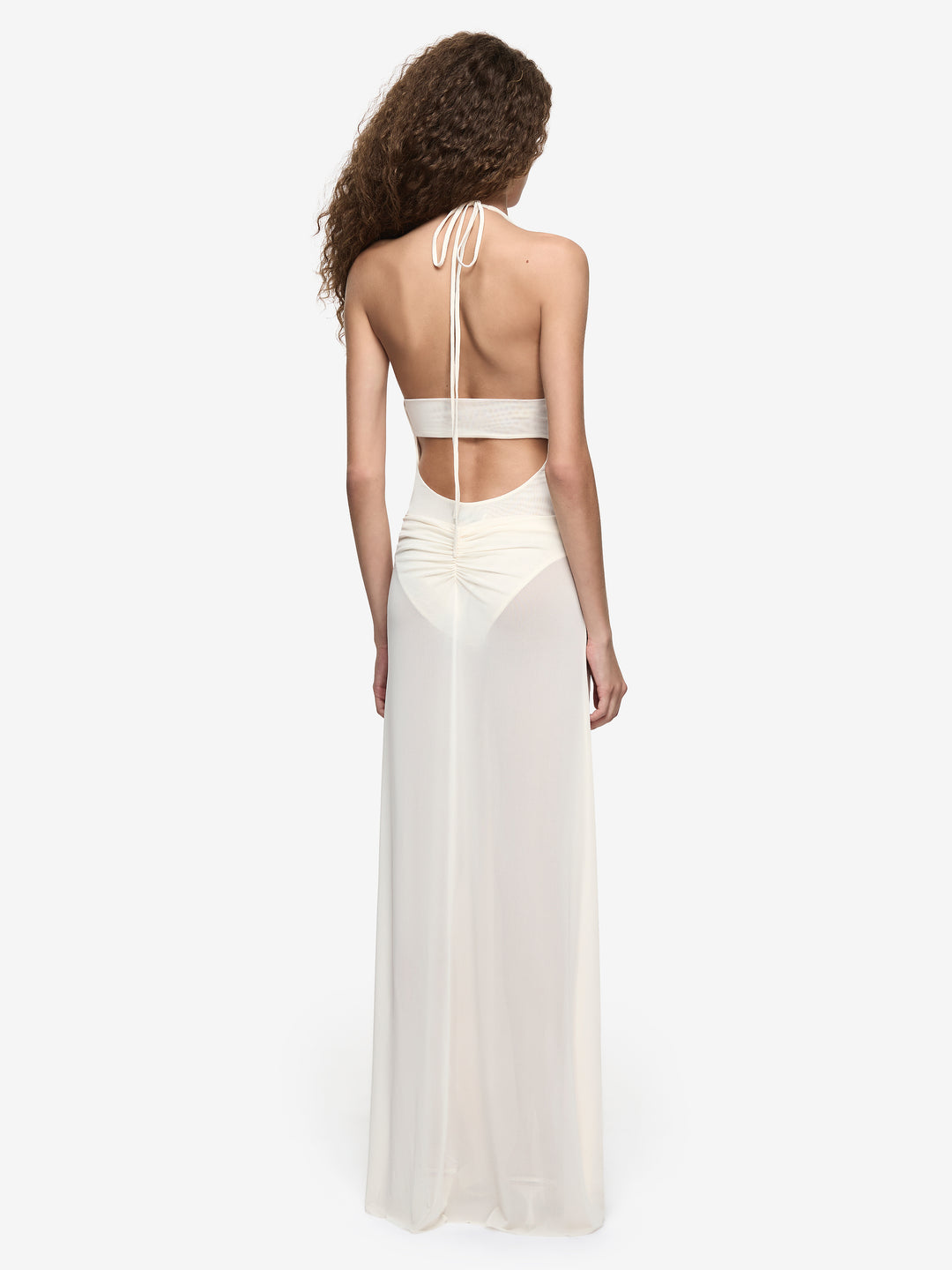 XANTHI V NECK MAXI DRESS - BUTTERCREAM