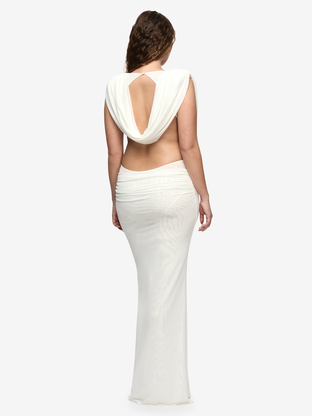 ARIANNA COWL NECK MAXI DRESS - IVORY