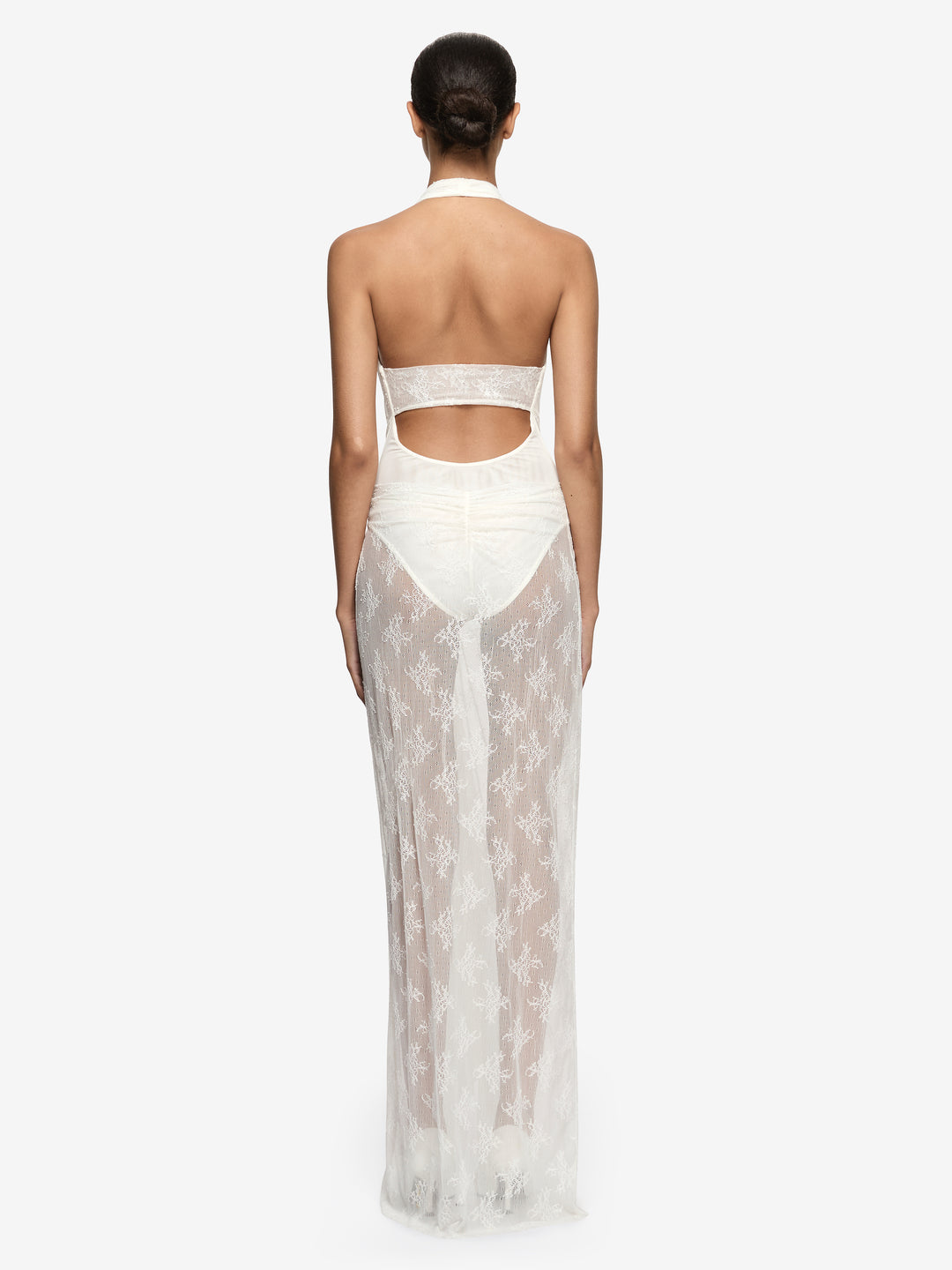 ROSALIND DRAPE MAXI DRESS - IVORY