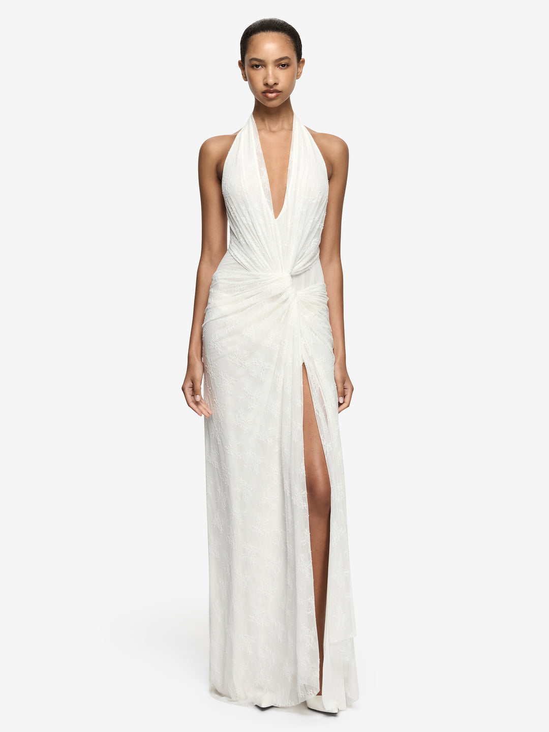ROSALIND DRAPE MAXI DRESS - IVORY