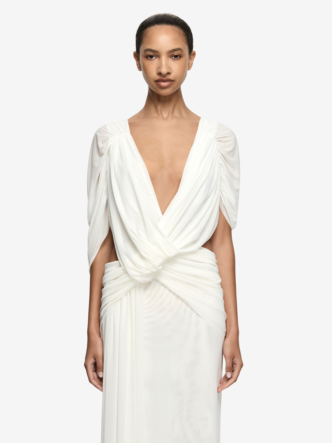 ARIANNA DRAPE MAXI DRESS - IVORY