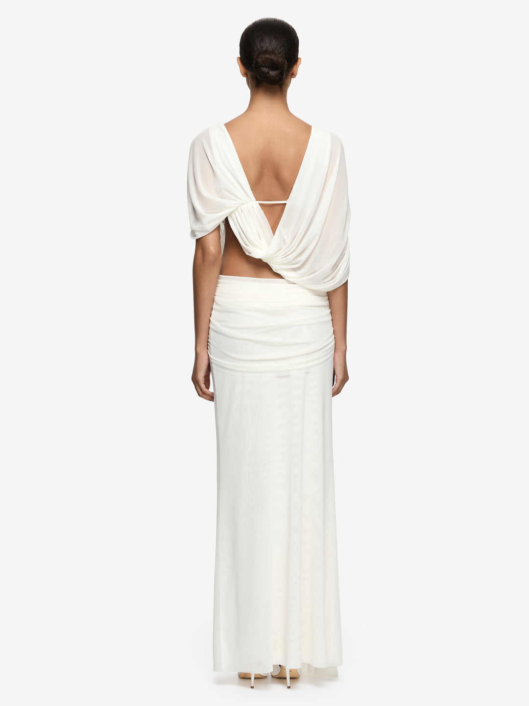 ARIANNA DRAPE MAXI DRESS - IVORY
