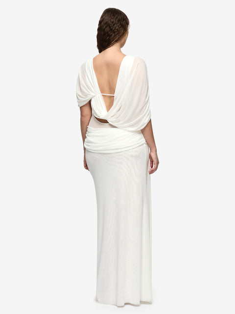 ARIANNA DRAPE MAXI DRESS - IVORY