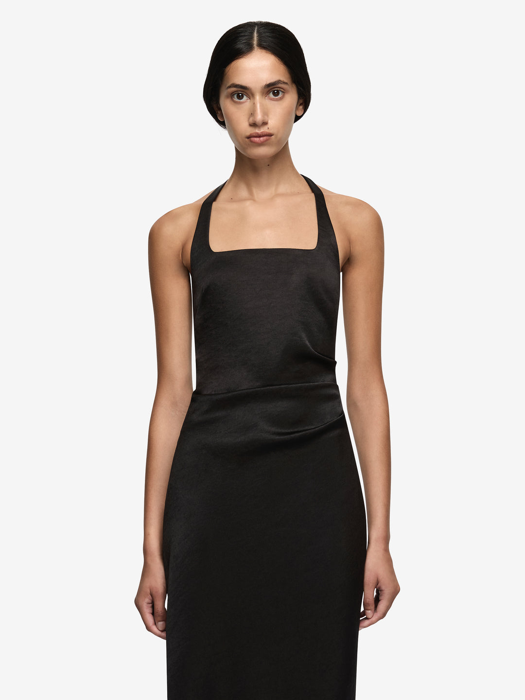 MELODY HALTER MAXI DRESS - BLACK