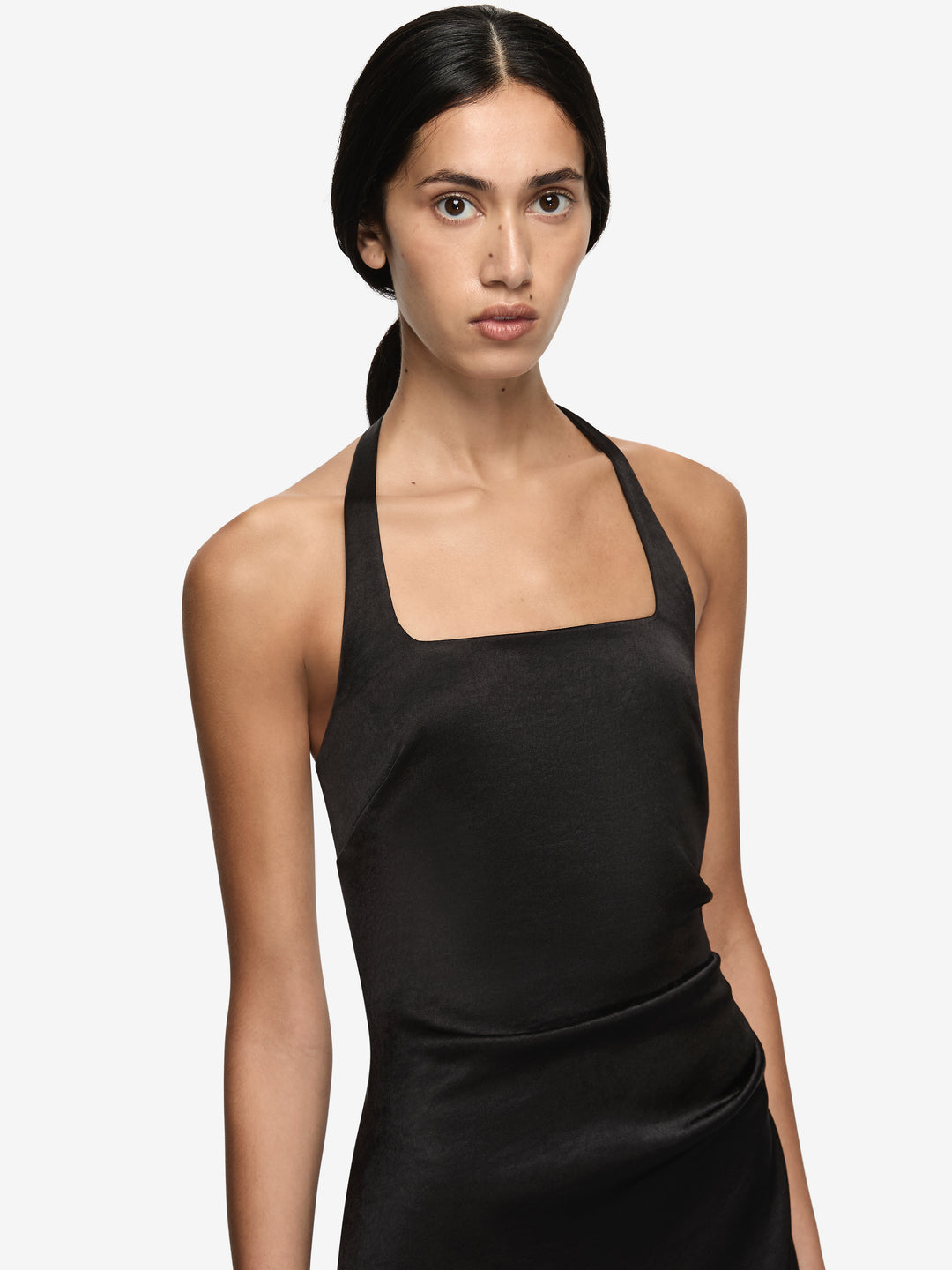 MELODY HALTER MAXI DRESS - BLACK