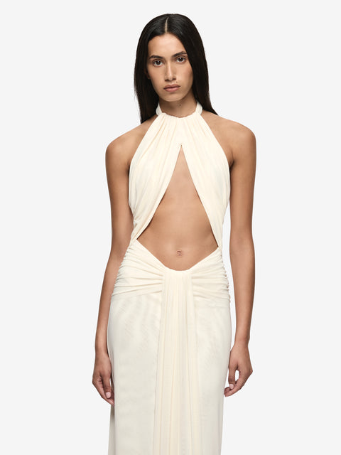 VALLETTA CUT OUT MAXI DRESS - BUTTERCREAM